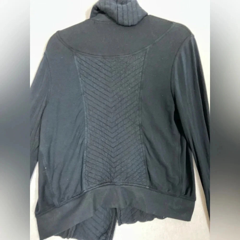 KIT AND ACE Wrap Up Stretch Jacket With Attached Scarf Black  EUC Sz 6 - Picture 3 of 13